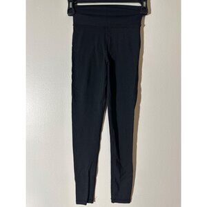 Zyia Active Black High-Waisted Leggings Size 0 Ruched Back Stretchy Activewear